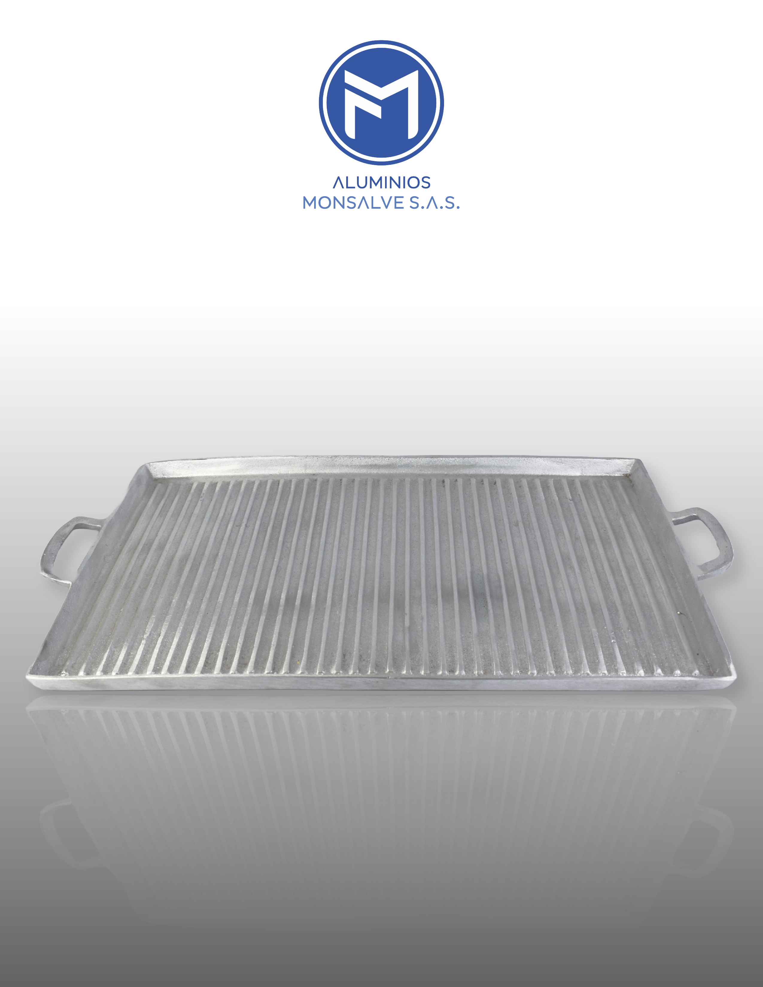 Plancha 2 puestos Rayada  50x31,5
