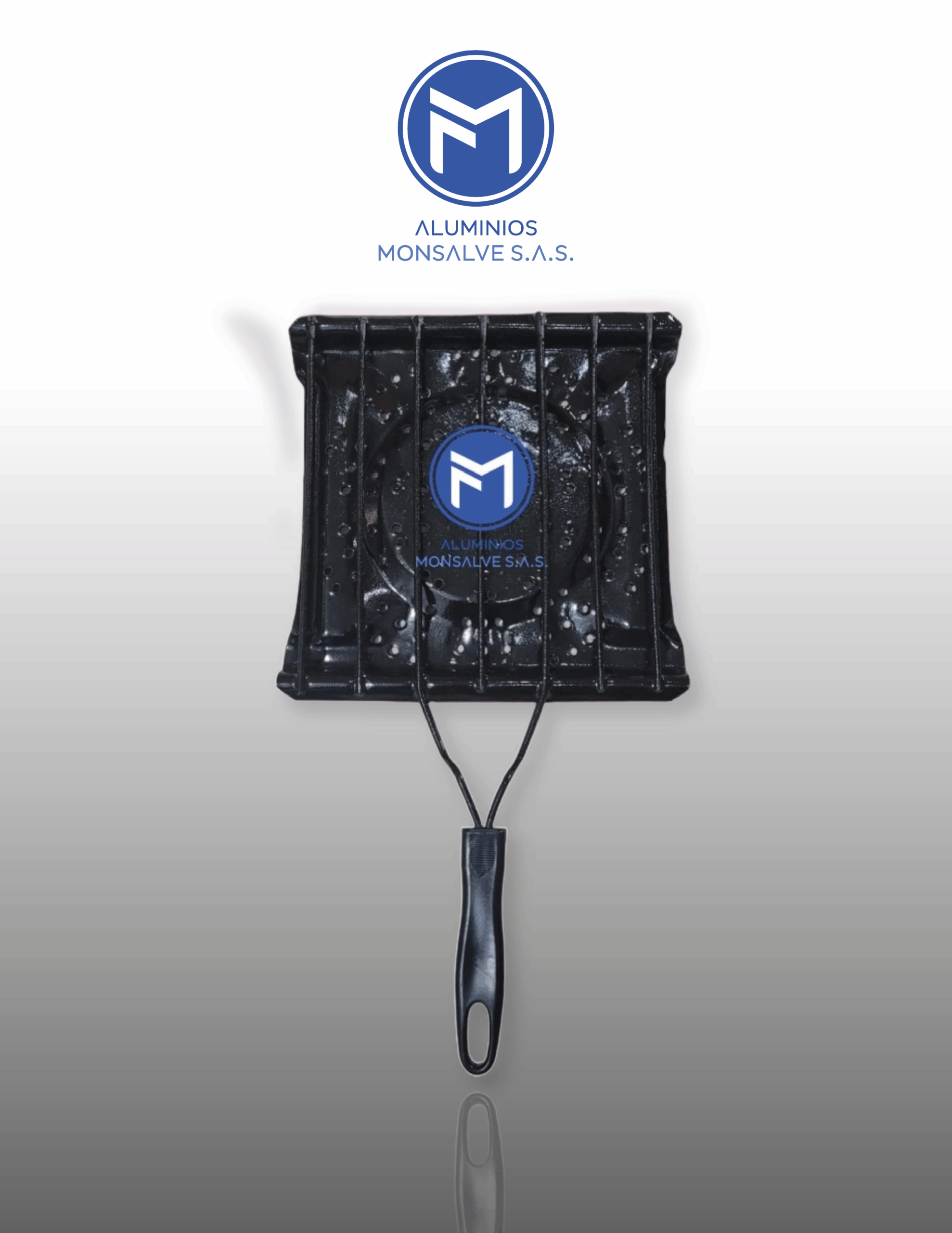 Parrilla peltre cuadrada reforzada